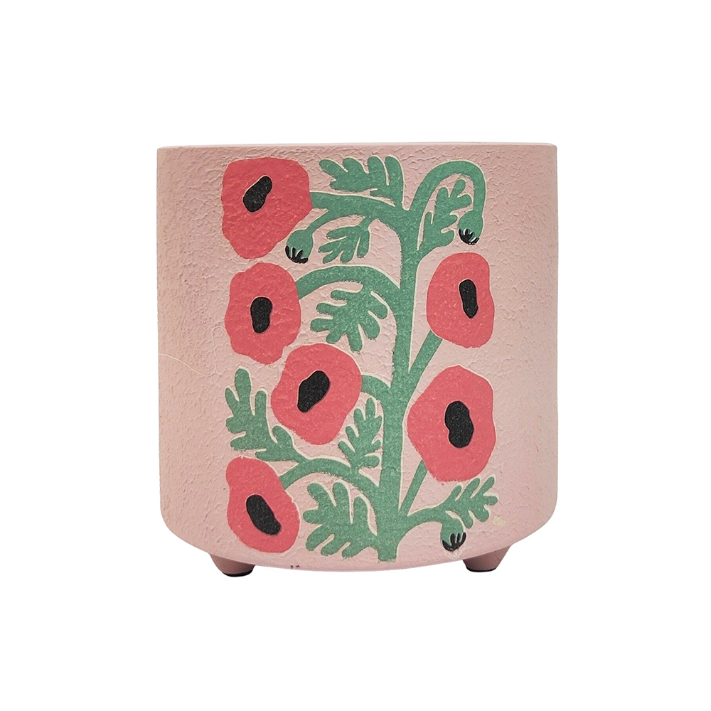 Holly Floral Planter Pink