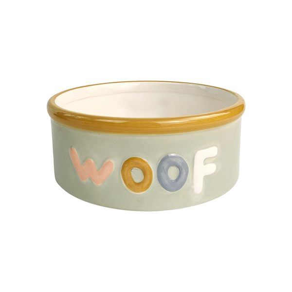 Perfect Pets Woof Dog Bowl Mint