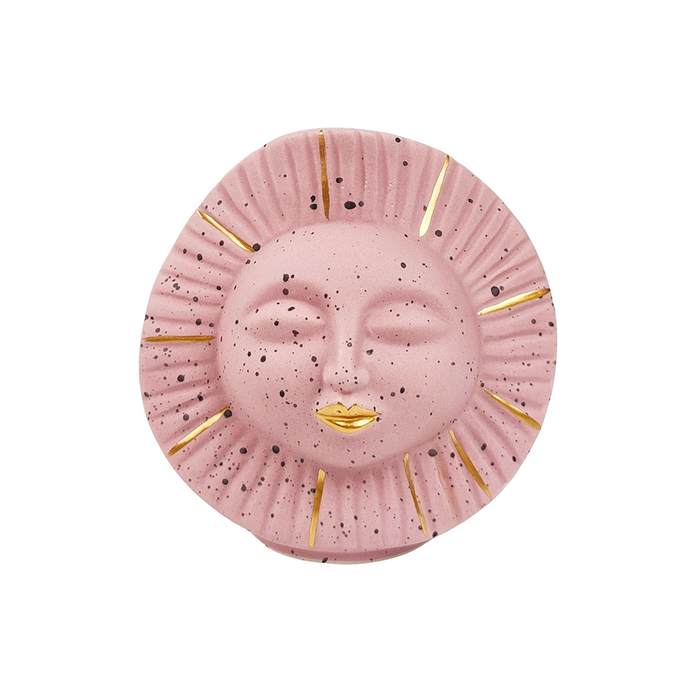 Sun Face Vase Light Pink