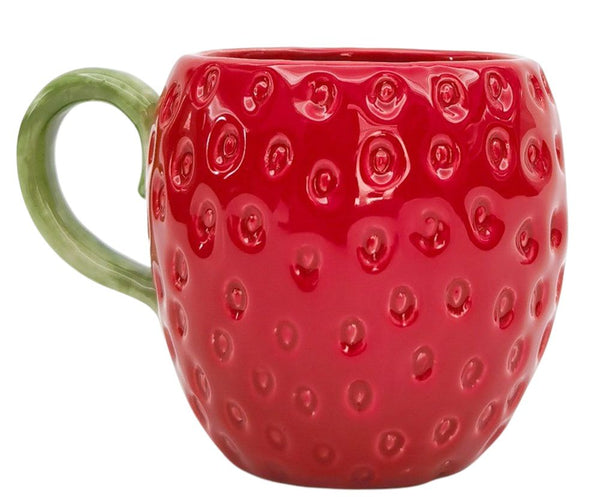 Ceramic Strawberry Mug Red