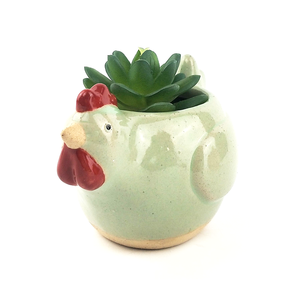 Chicken Planter Green Small