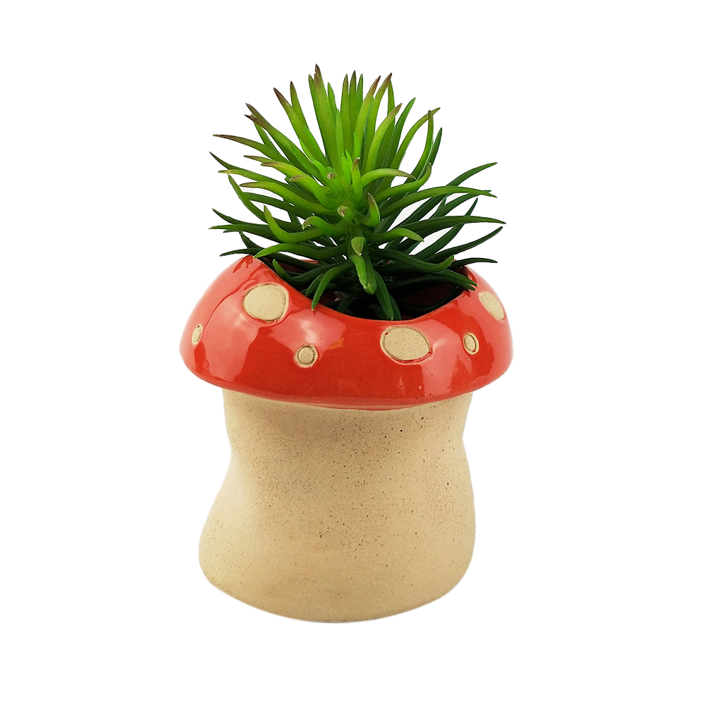 Red Mushroom Planter Large