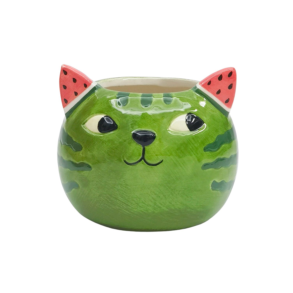 Small Watermelon Face Cat Planter