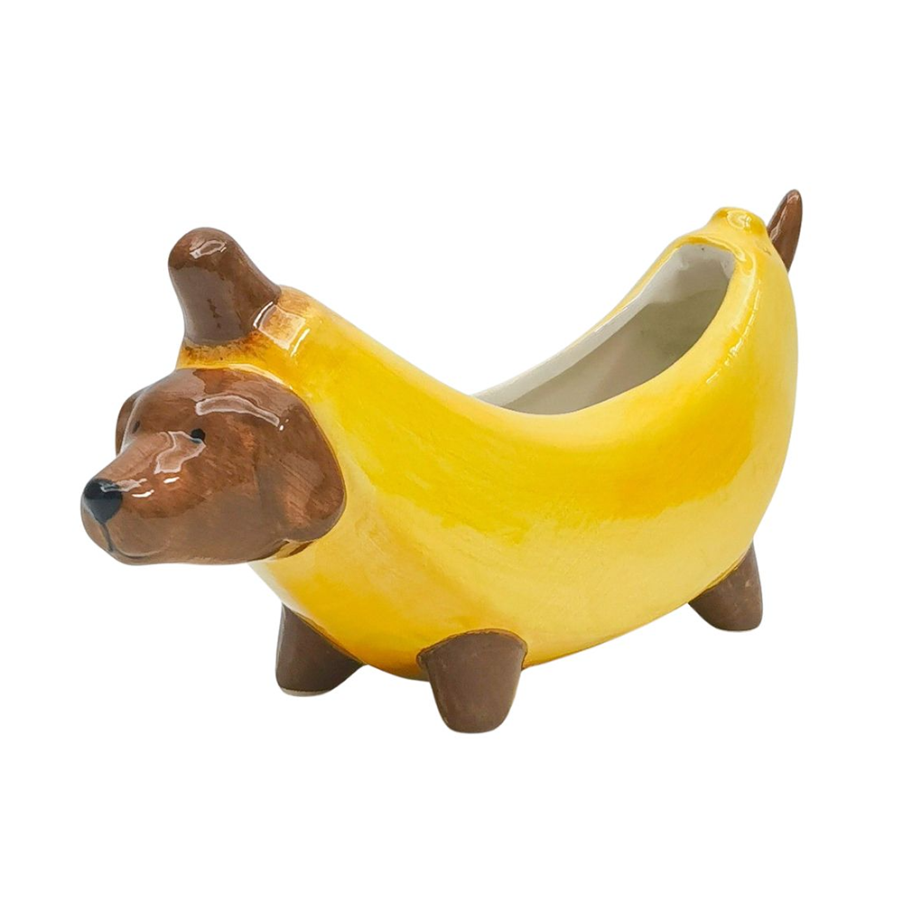 Banana Sausage Dog Planter