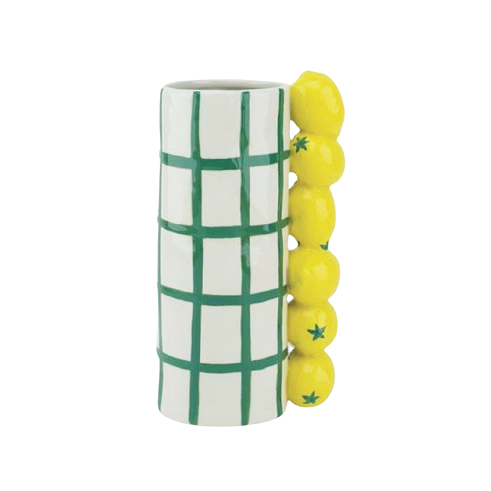 Ceramic Tuscan Lemon Vase Yellow