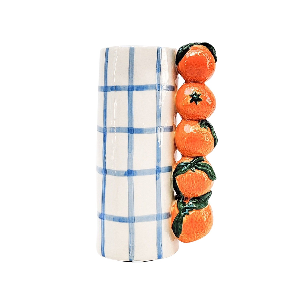 Ceramic Tuscan Orange Vase Orange