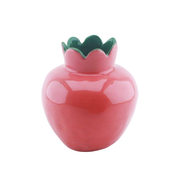 Memphis Scalloped Top Vase Salmon Green