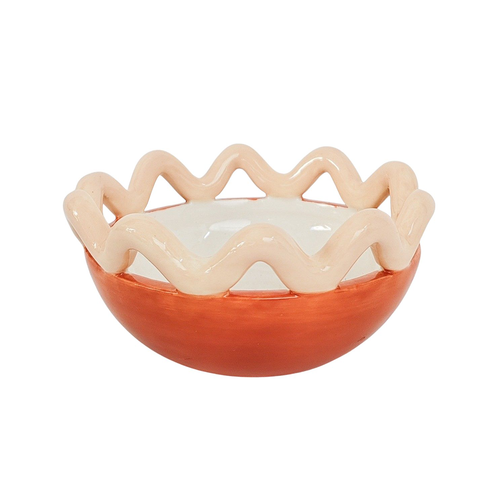 Halcyon Wave Bowl Orange Peach