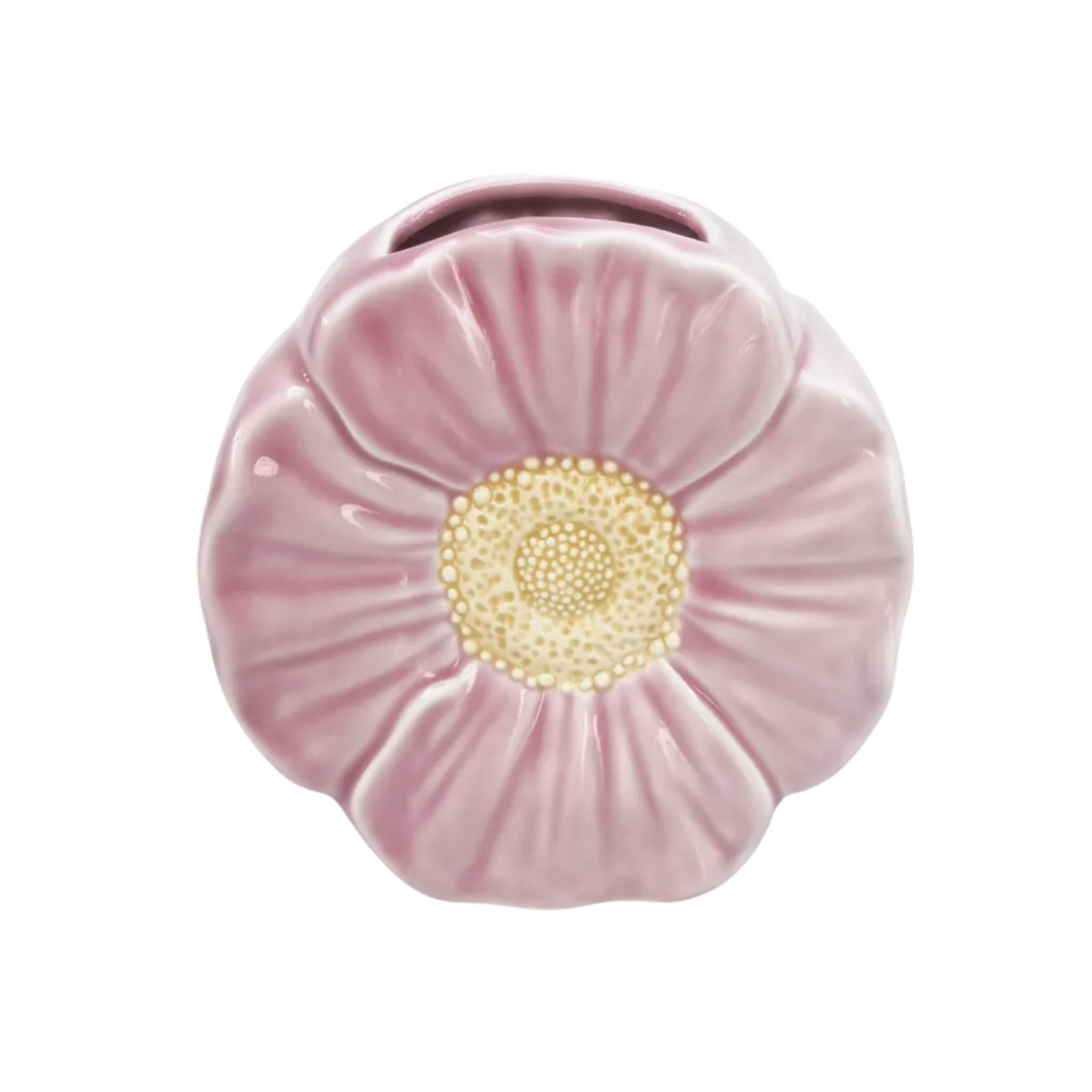 Poppy Flower Vase Pink