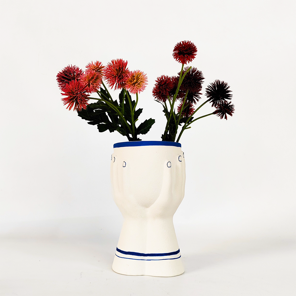 Santorini Two Hands Vase White