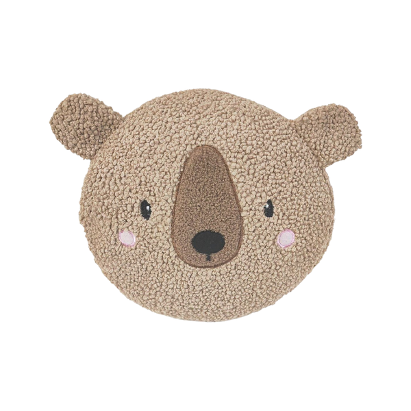 Bear Boucle Cushion Brown