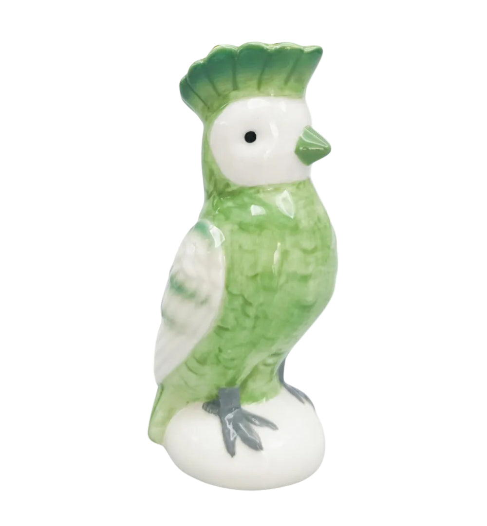 Perdy Parrot Bud Vase Green