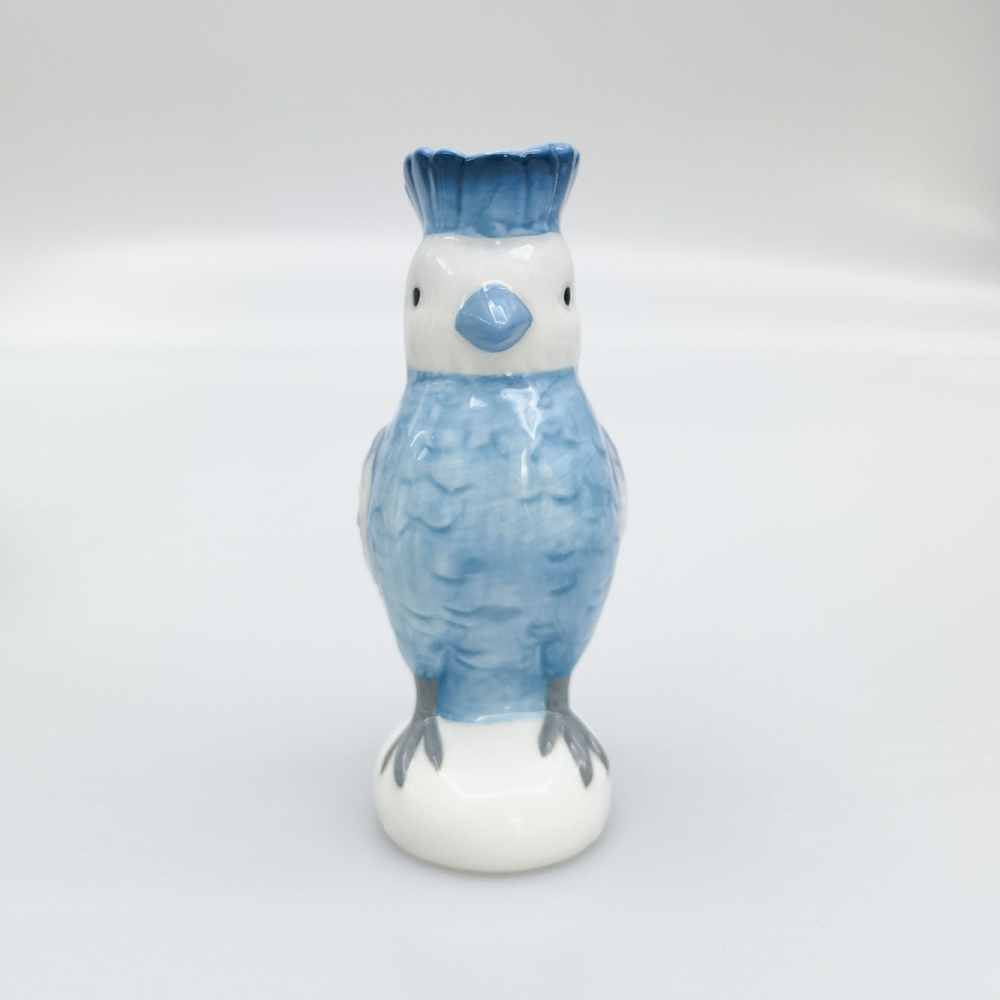 Perdy Parrot Bud Vase Blue