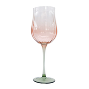 Tulip Wine Glass Set of 2 Pink Green