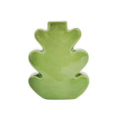 Ceramic Alice Leaf Vase Green