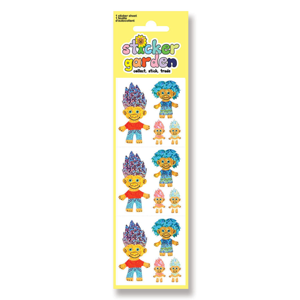 Sticker Garden Sparkle Troll Stickers Vintage