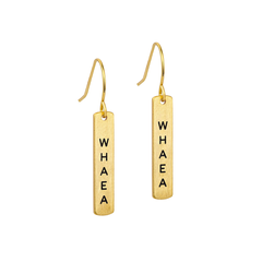 Little Taonga Earrings Te Reo Whaea Gold