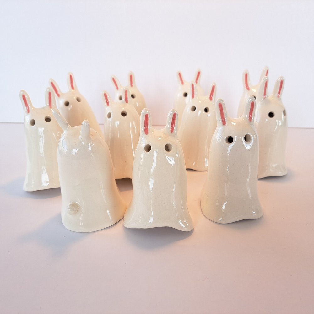 Lava Ceramics Ghost Bunny Boo