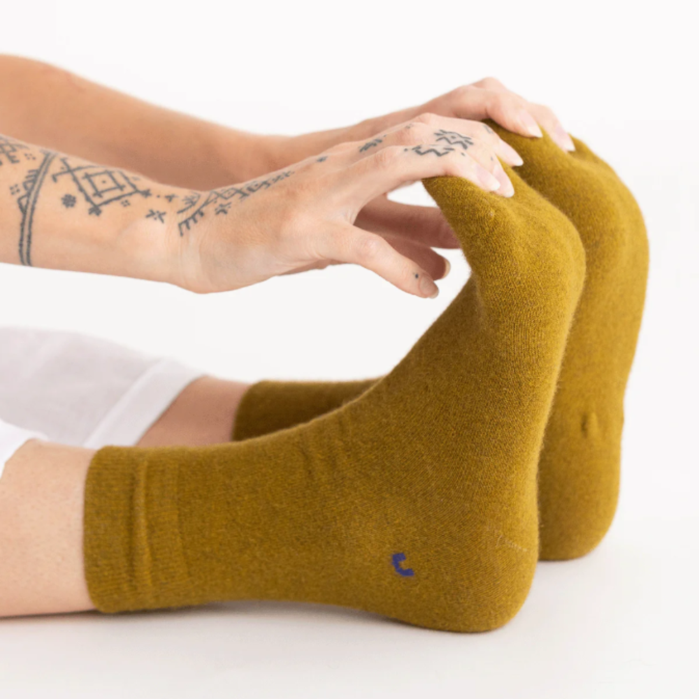 Nooan Possum Merino Wool Socks Hamilton Military Olive