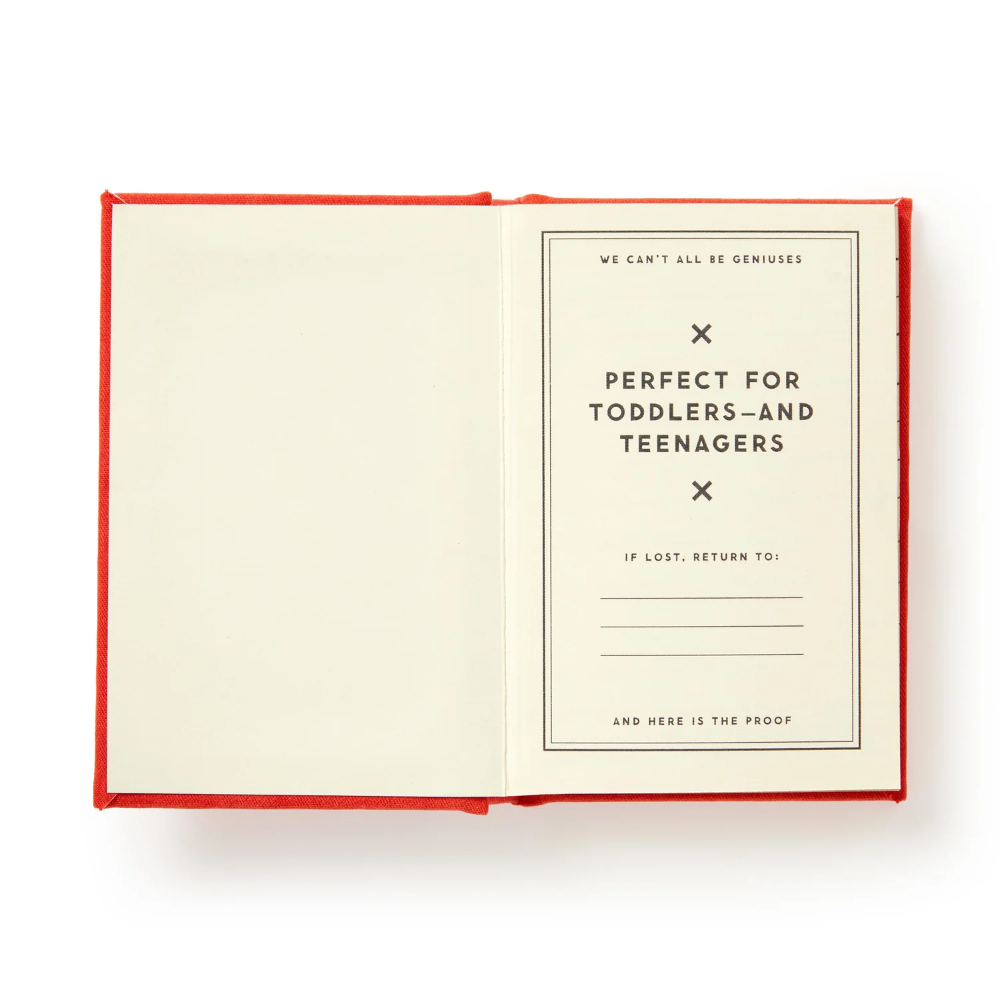 Open book with text inside on a white background