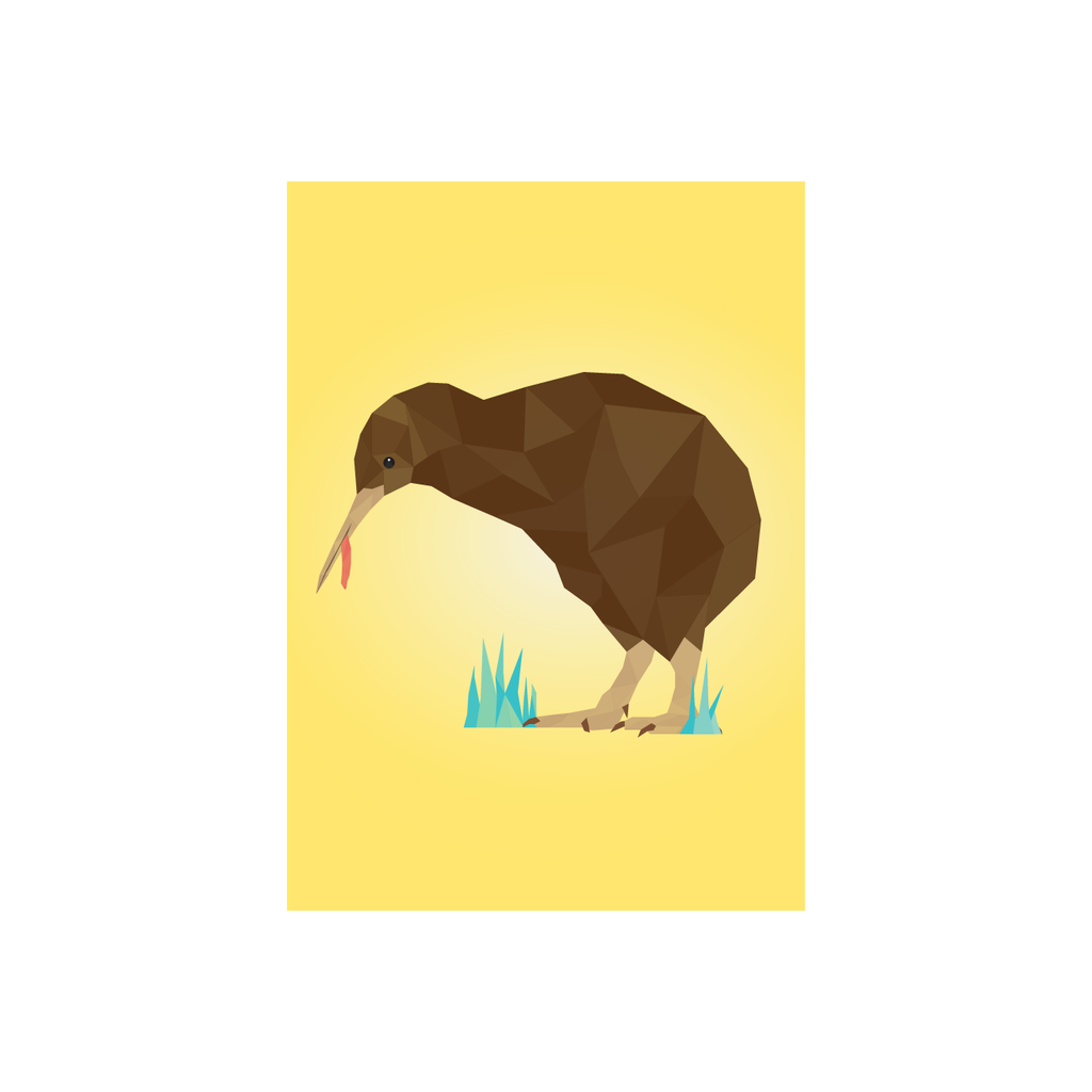 Iko Iko Geo Bird Card Kiwi