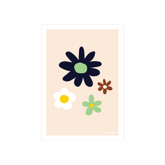 Iko Iko A4 Art Print Solstice Daisies Mint