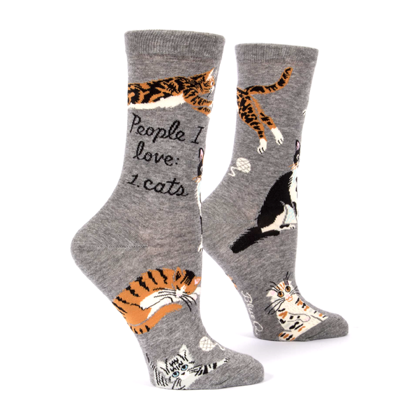 Blue Q Women's Socks People I Love Cats