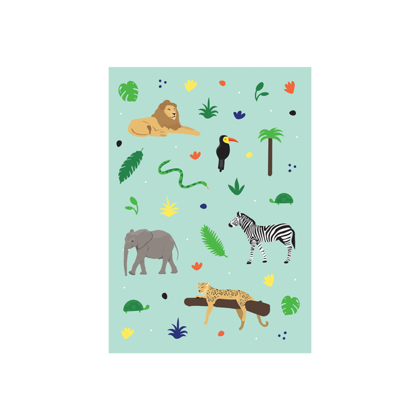 Iko Iko Animal Pattern Card Safari