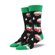 Socksmith Socks Men's Christmas Campers Black