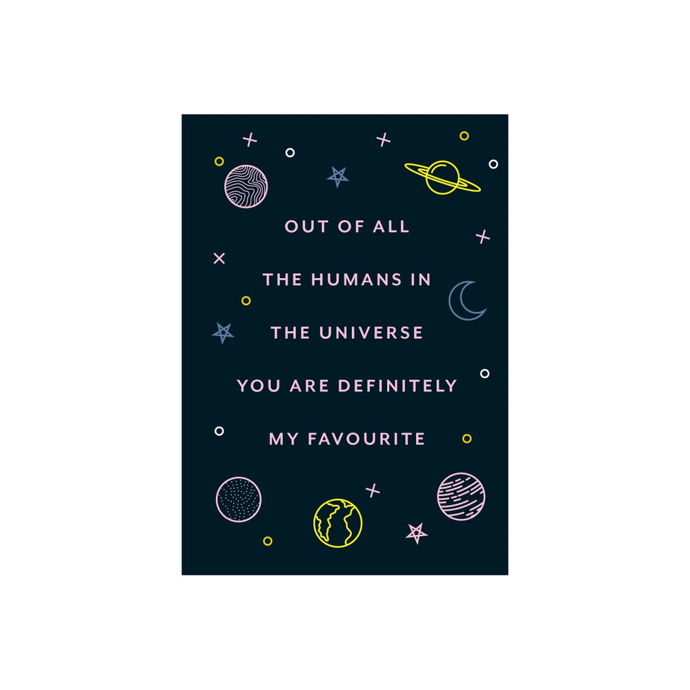 Iko Iko Patterned Message Card Universe