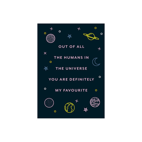 Iko Iko Patterned Message Card Universe