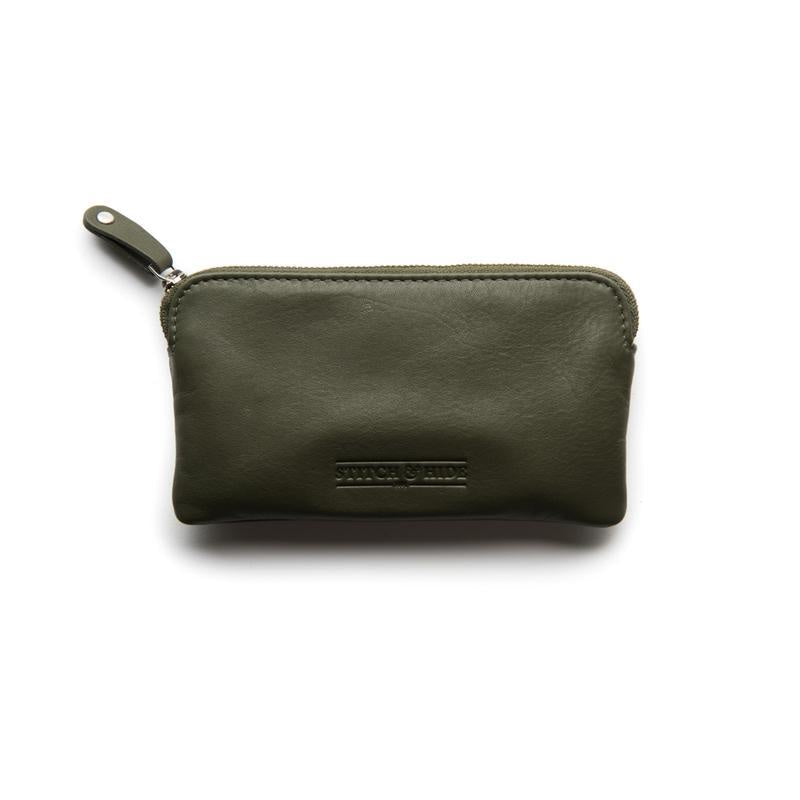 Stitch & Hide Leather Lucy Pouch Olive