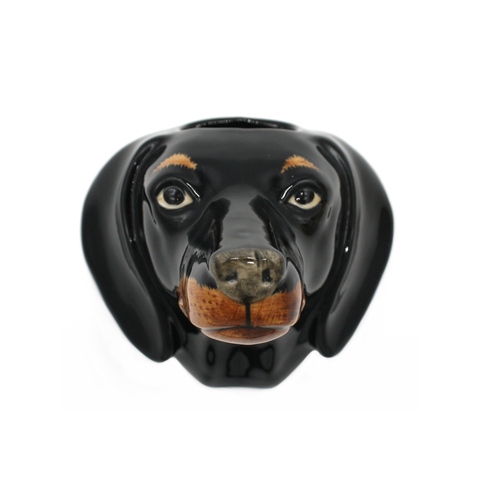Quail Dachshund Wall Vase Small