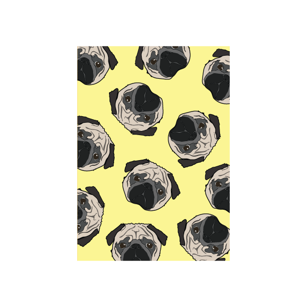 Iko Iko Colour Pop Card Pug