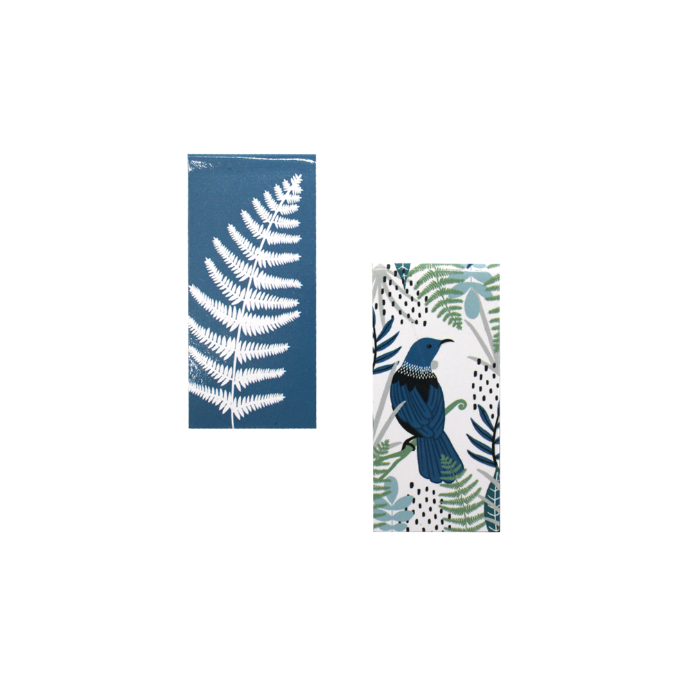New Zealand Magnetic Bookmark Pack of 2 Tūī and Fern