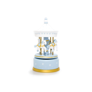 Wooden Carousel Music Box Blue