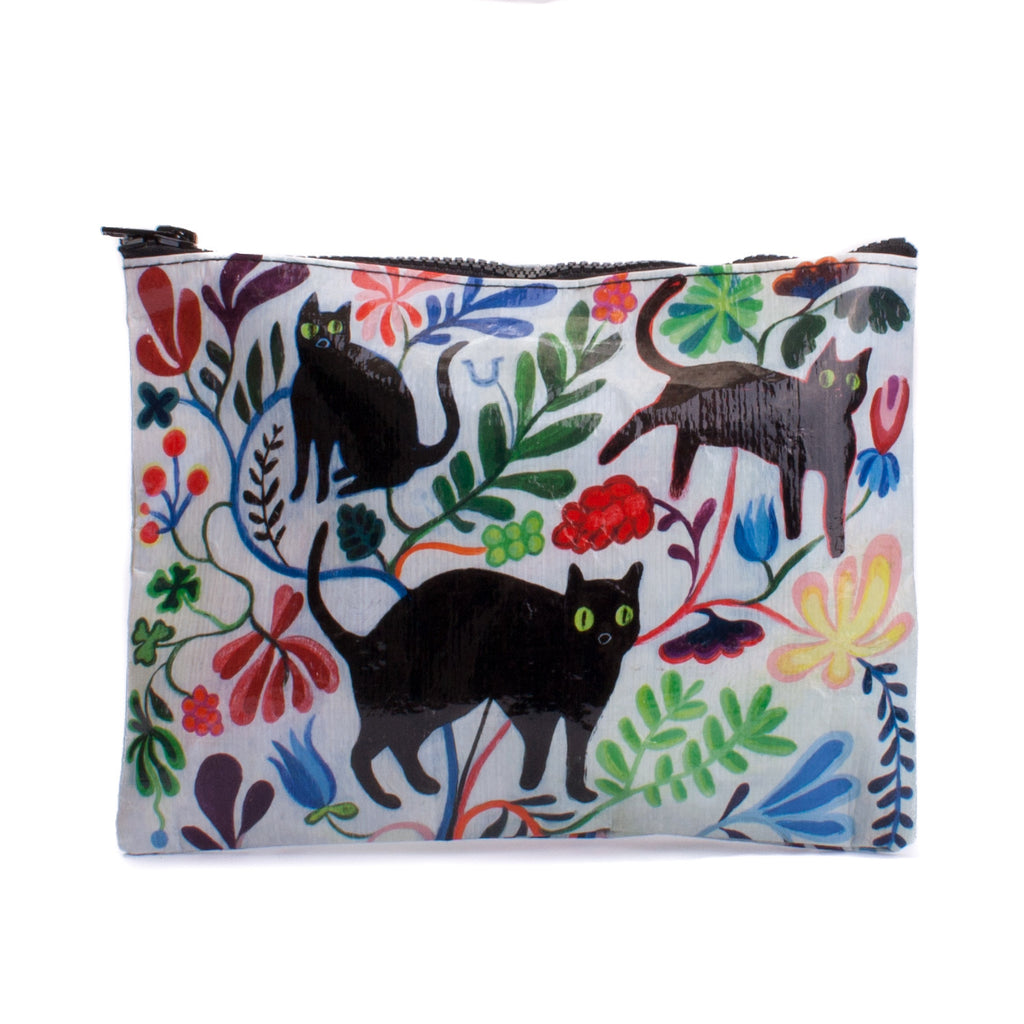 Blue Q Zipper Pouch Here Kitty