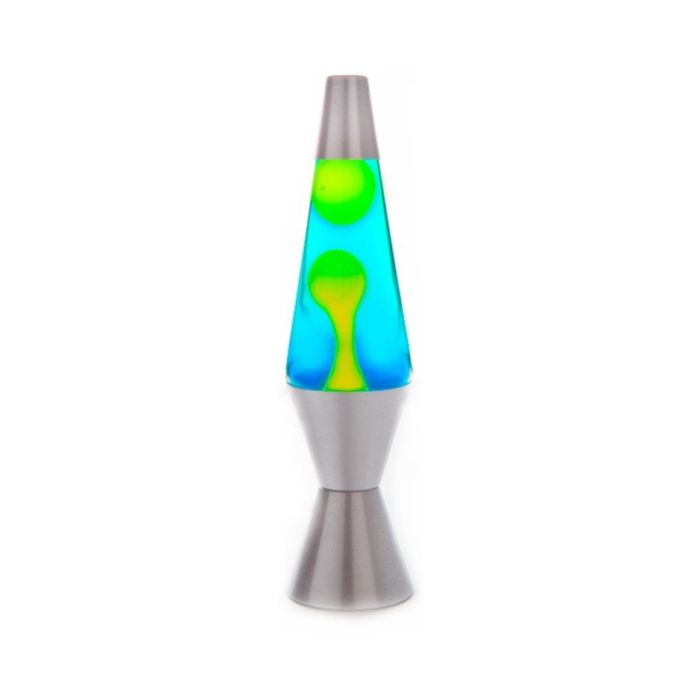 Diamond Lava Lamp Silver Yellow Blue