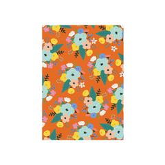 Iko Iko Floral Card Bright Bloom Orange with Mint Flower