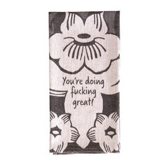 Blue Q Tea Towel Doing F*cking Great