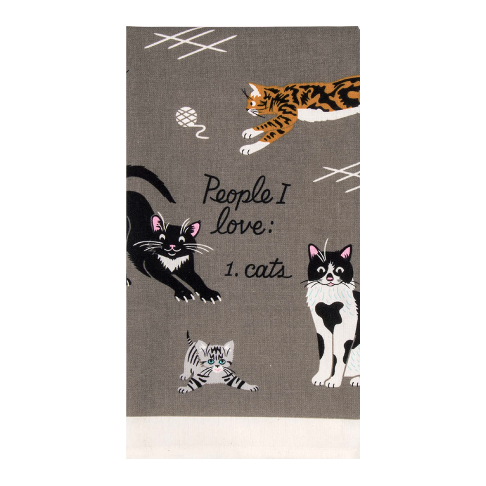 Blue Q Tea Towel People I Love Cats