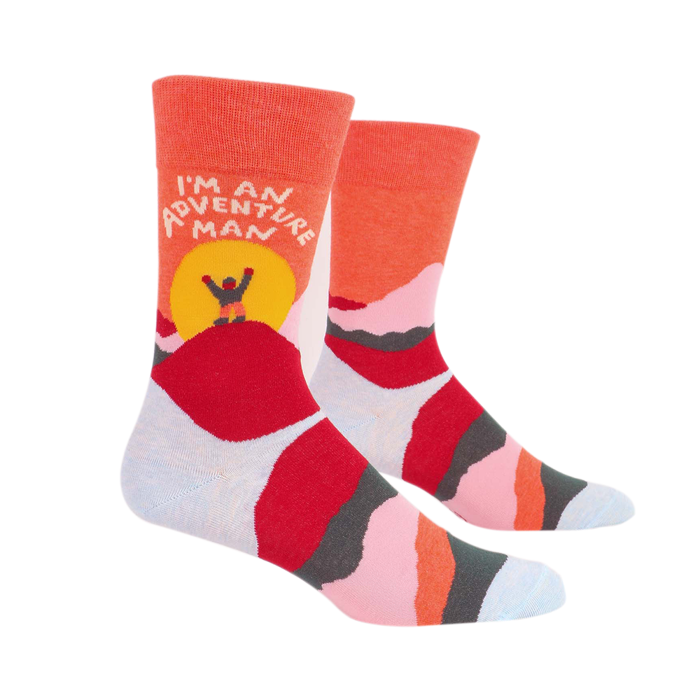 Blue Q Men's Socks Adventure Man