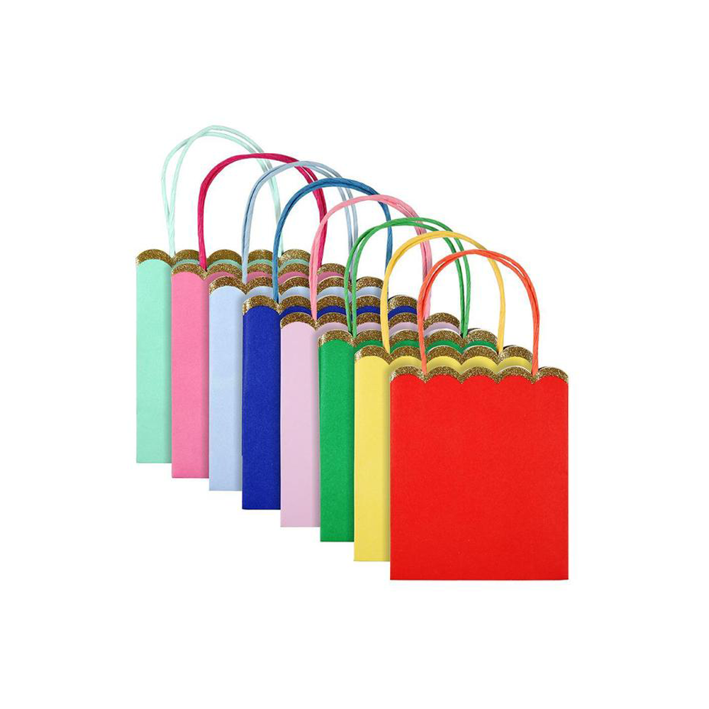 Meri Meri  Gift Bag Bold Colour with Gold Assorted