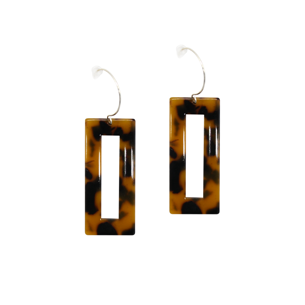 Penny Foggo Earrings Tortoiseshell Rectangles
