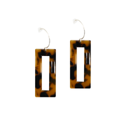 Penny Foggo Earrings Tortoiseshell Rectangles