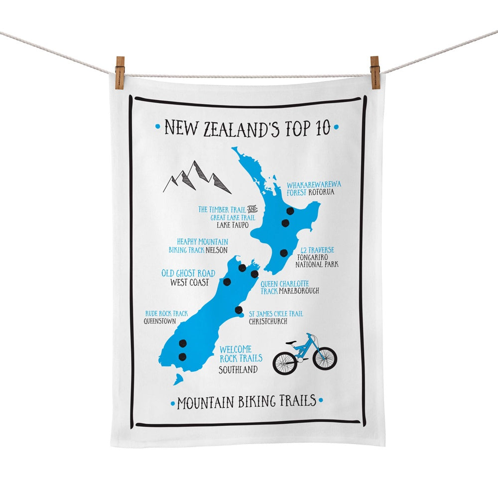 Moana Road Tea Towel Mountain Biking