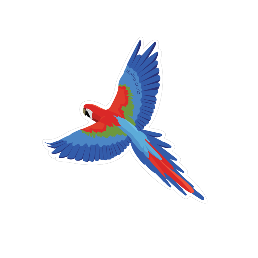 Iko Iko Fun Size Sticker Macaw