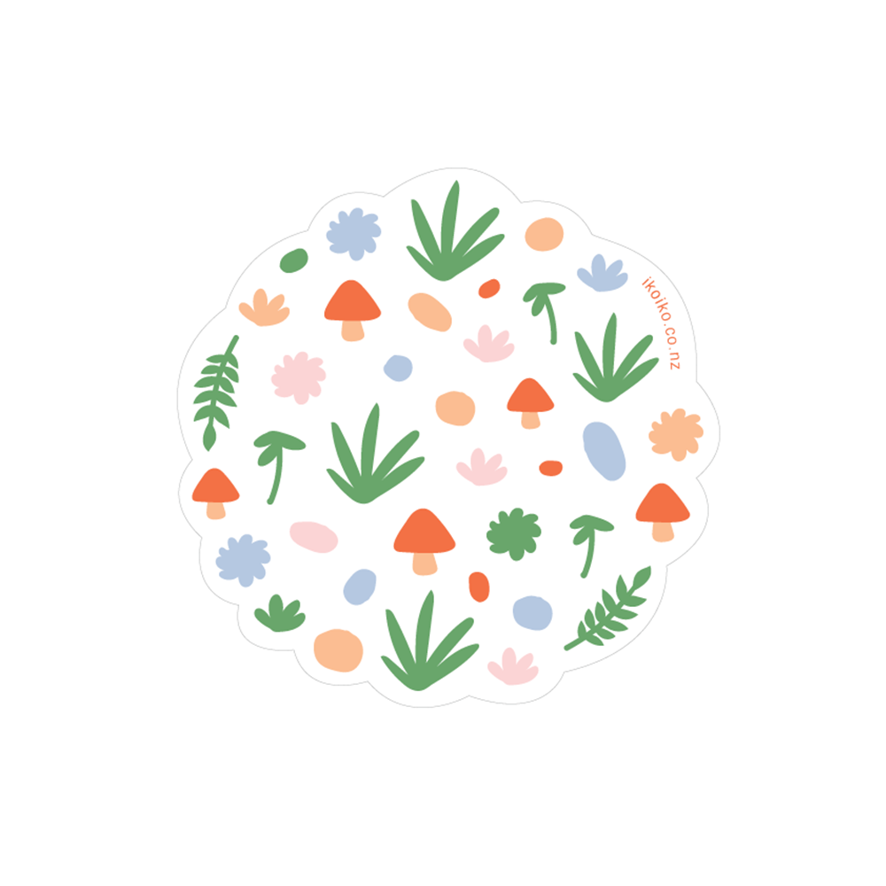 Iko Iko Fun Size Sticker Mushroom Field