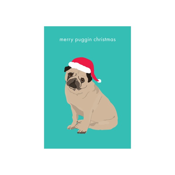 Iko Iko Christmas Card Puggin Christmas