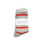 Le Bon Shoppe Socks Boyfriend Red Stripe